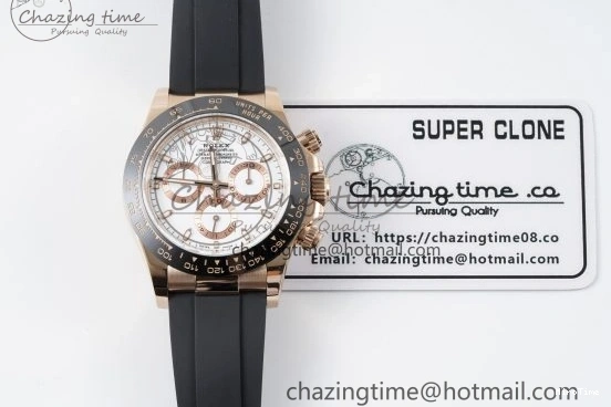 MiroTime 0115 Tailored Daytona 116515 BTF 1:1 Best Edition White Dial on Oysterflex Rubber Strap SA4130 V 2262